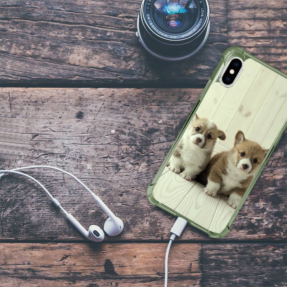 Foto Handyhülle Silikon Anti-fallen Weiche Außenhülle Schwarz - iPhone 7/8