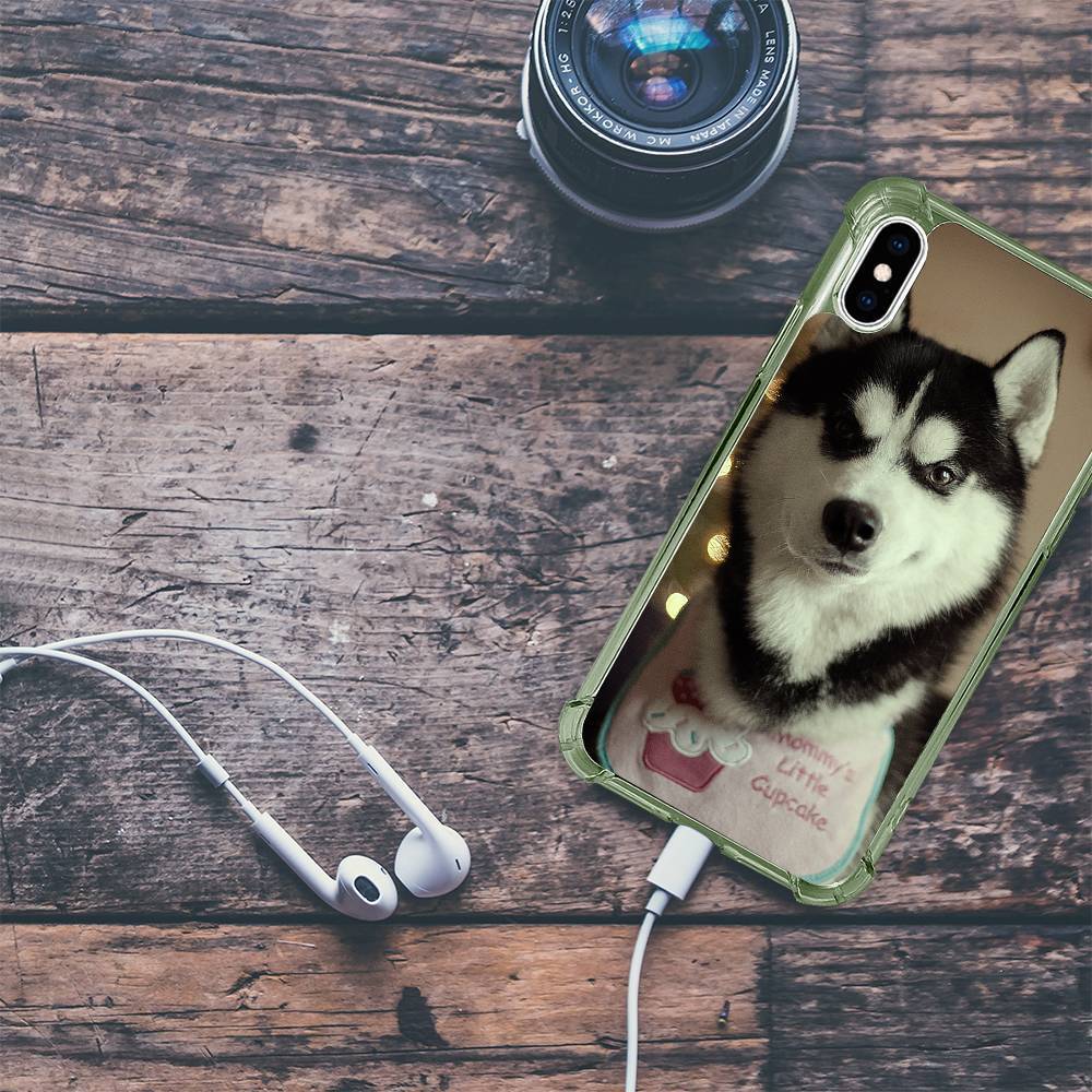 Foto Handyhülle Silikon Anti-Drop Soft Shell Schwarz - iPhone 6p/6sp