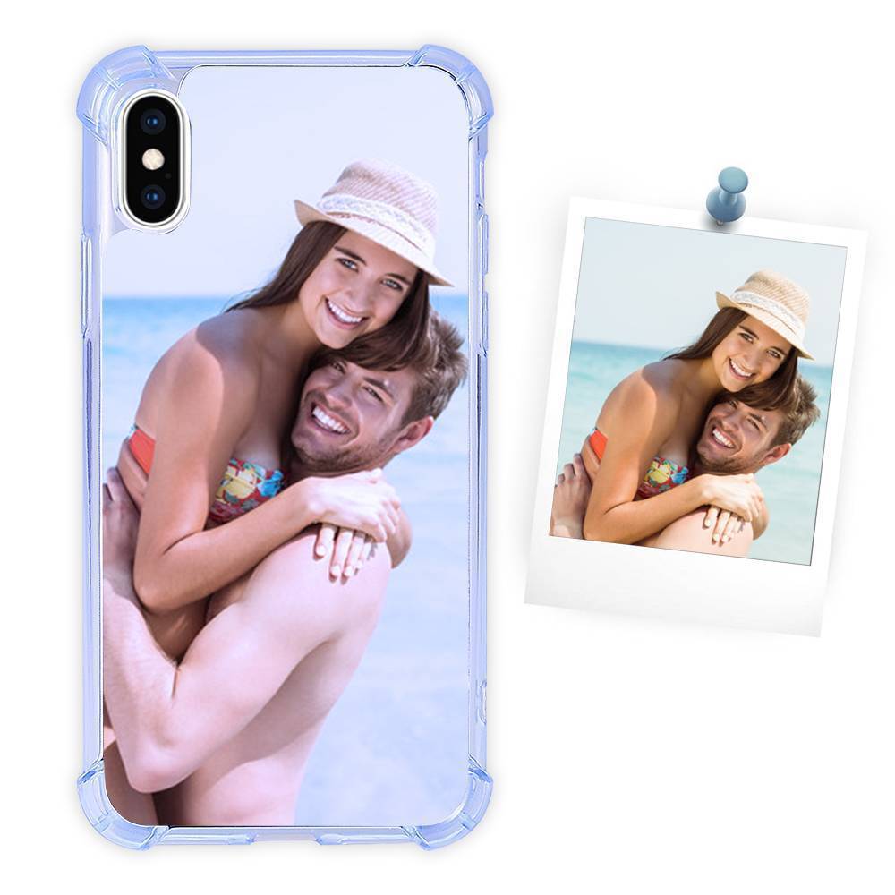 Foto Handyhülle Silikon Anti-Drop Soft Shell Himmelblau - iPhone Case