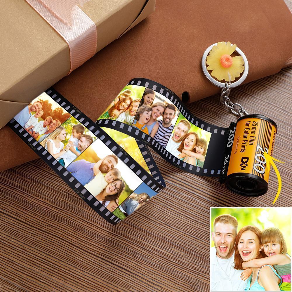 Foto-Schlüsselanhänger Personalisierter Foto-Schlüsselanhänger Multi Camera Roll Vatertagsgeschenke