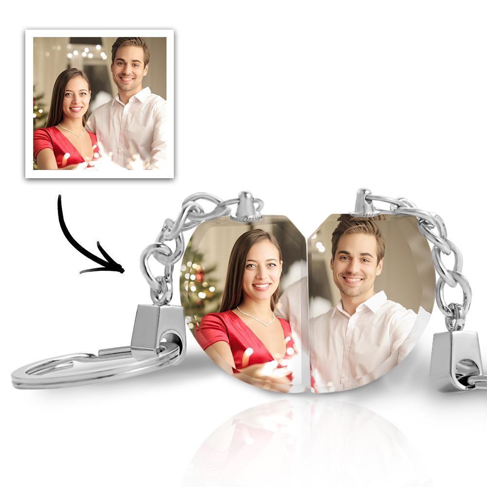 Foto Schlüsselanhänger Kristall Schlüsselanhänger Ehepaar Geschenke Zwei Bilder Herzform
