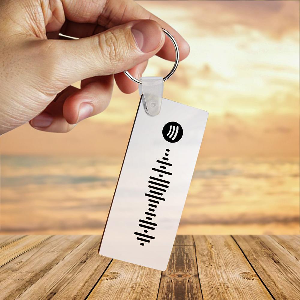 Spotify Code Schlüsselanhänger Individuelles Foto Doppelseitige Personalisierte Geschenke Grün