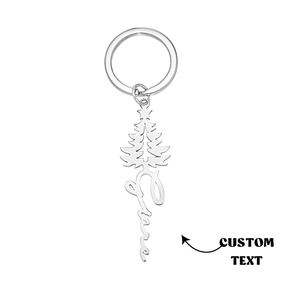 Personalisierter Gravierter Name Schlüsselanhänger Weihnachtsbaum Schlüsselanhänger Geschenk Für Sie - soufeelde