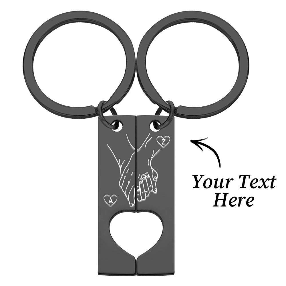 Personalisierter Schlüsselanhänger Gravierter Herz-schlüsselanhänger Valentinstagsgeschenk Geschenk Für Sie - soufeelde