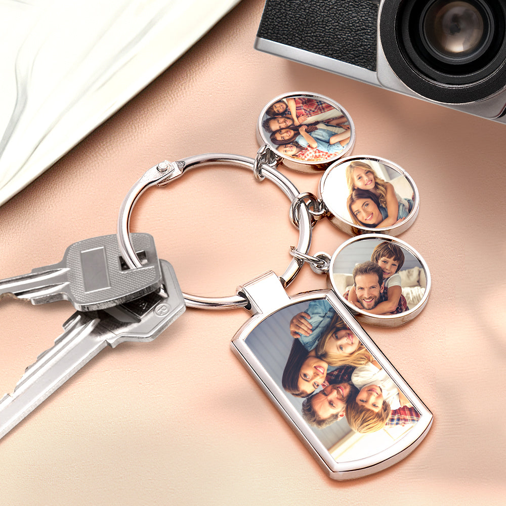 Kundenspezifischer Foto-metall-schlüsselanhänger Personalisiertes Schlüsselanhänger-geschenk Für Sie Oder Ihn - soufeelde