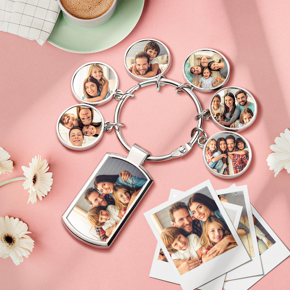 Kundenspezifischer Foto-metall-schlüsselanhänger Personalisiertes Schlüsselanhänger-geschenk Für Sie Oder Ihn - soufeelde