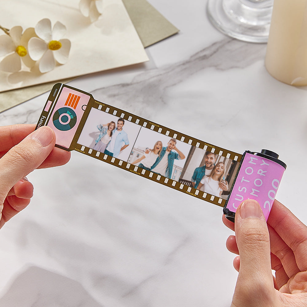 15 Pics Custom Film Roll Schlüsselanhänger Personalisierter Multifoto-kamera-schlüsselanhänger Für Paare - soufeelde