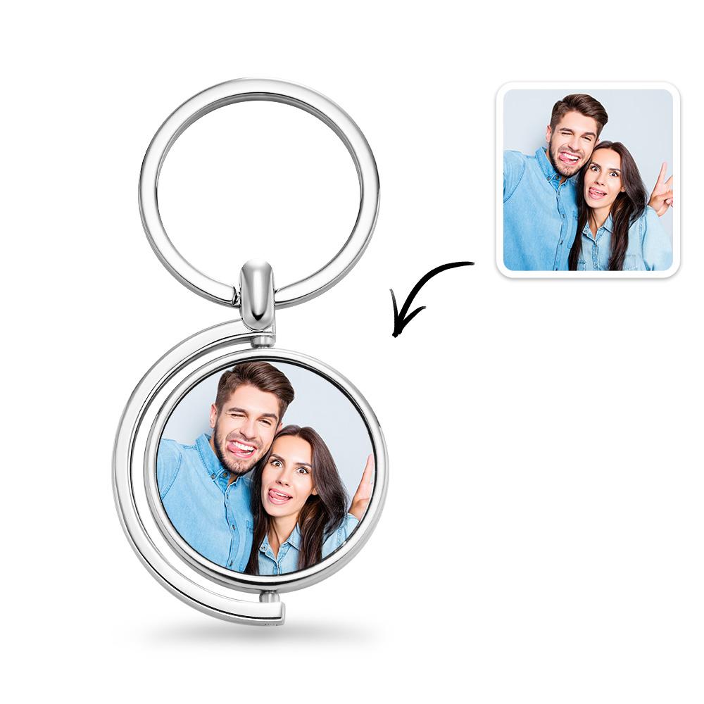 Kundenspezifisches Foto Keychain Wirbelnde Einfache Metallgeschenke - soufeelde