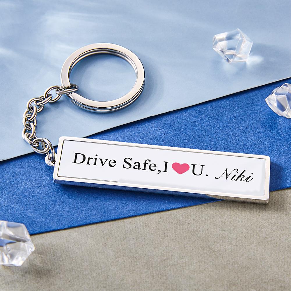 Individuell Gravierter Schlüsselanhänger Drive Safe Creative Gifts - soufeelde