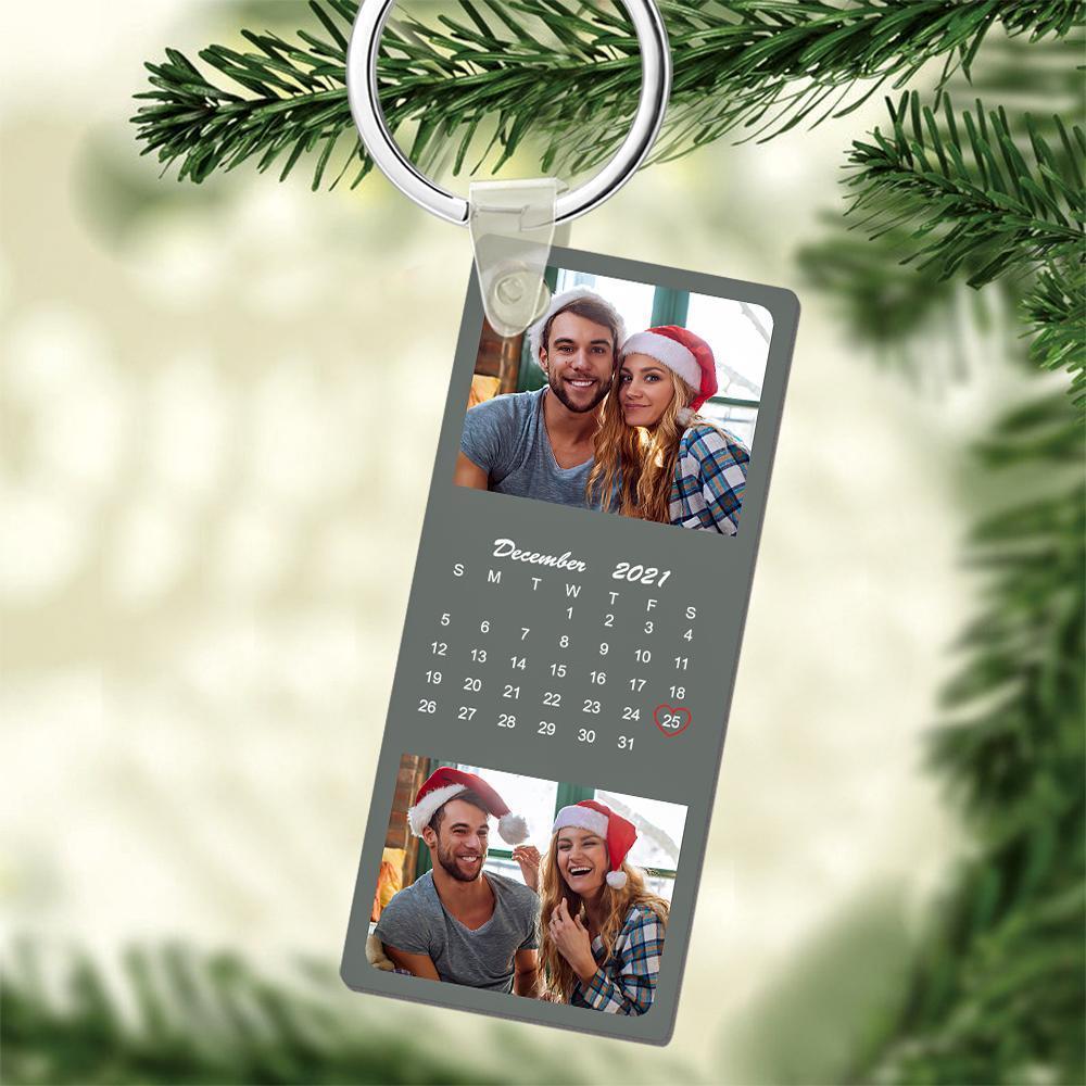 Christmas Gifts - Custom Tag Keychain Best Love In Winter Calendar Keychain