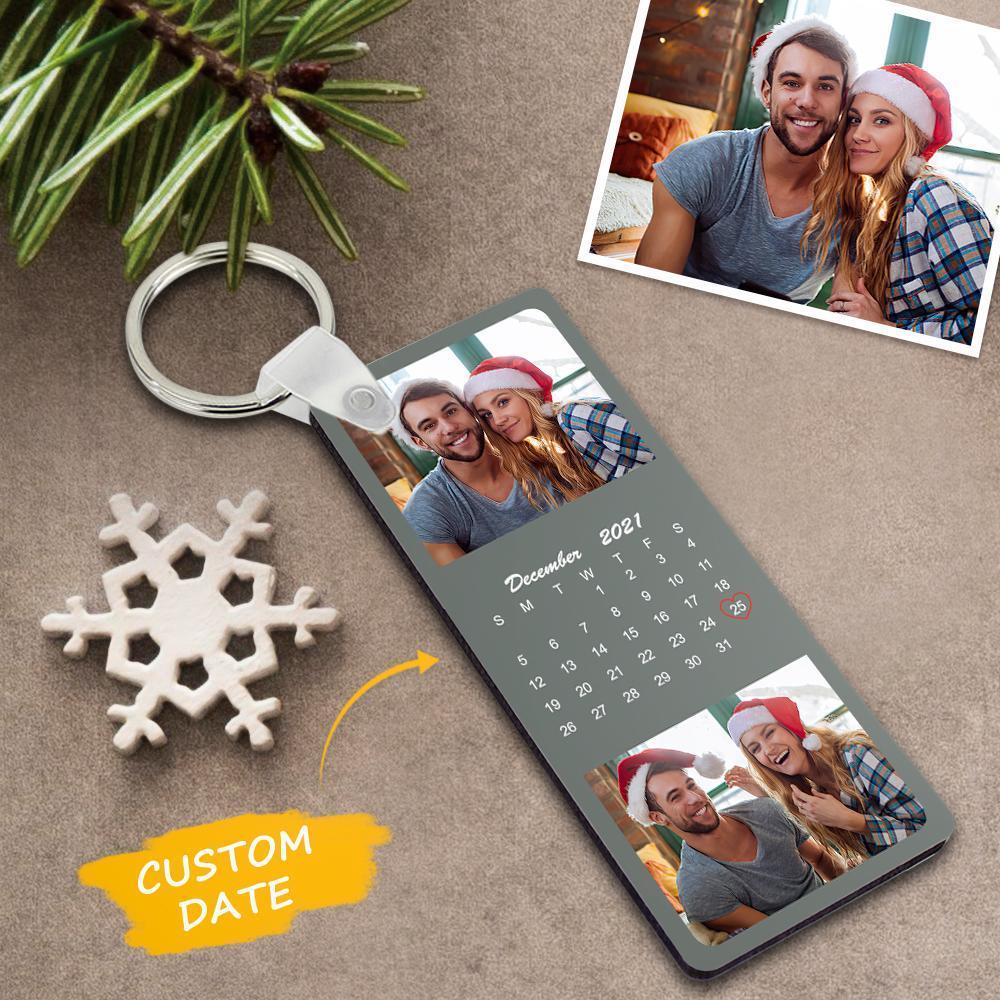 Christmas Gifts - Custom Tag Keychain Best Love In Winter Calendar Keychain
