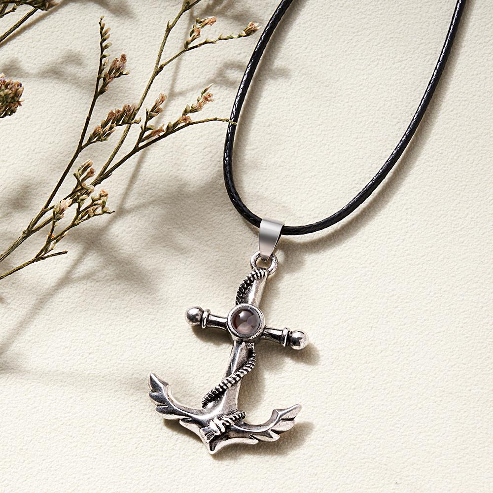 Individuelle Projektionshalskette, Kreative Anker-paar-geschenke - soufeede