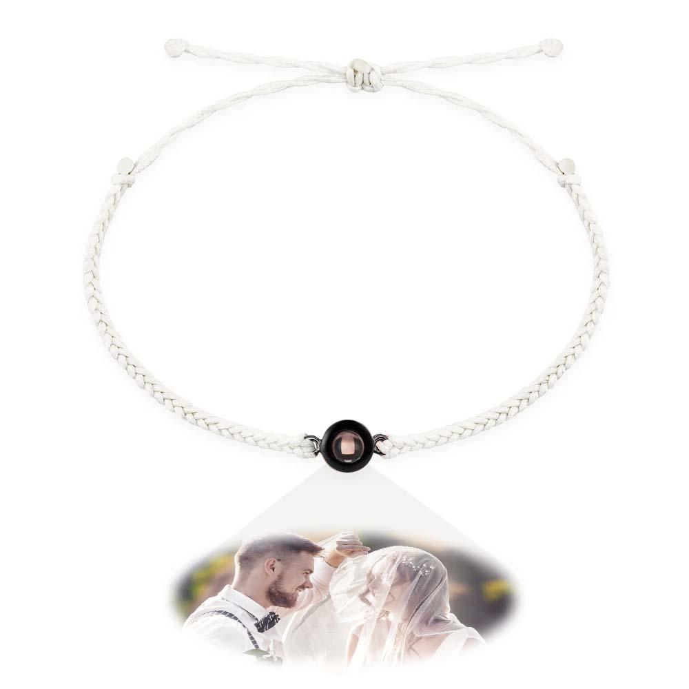 Personalisiertes Fotoprojektions-charm-armband Mit Text, Hochzeitsgeschenk, Bildprojektor, Minimalistisches Gedenk-jubiläumsgeschenk Für Ihn - soufeede