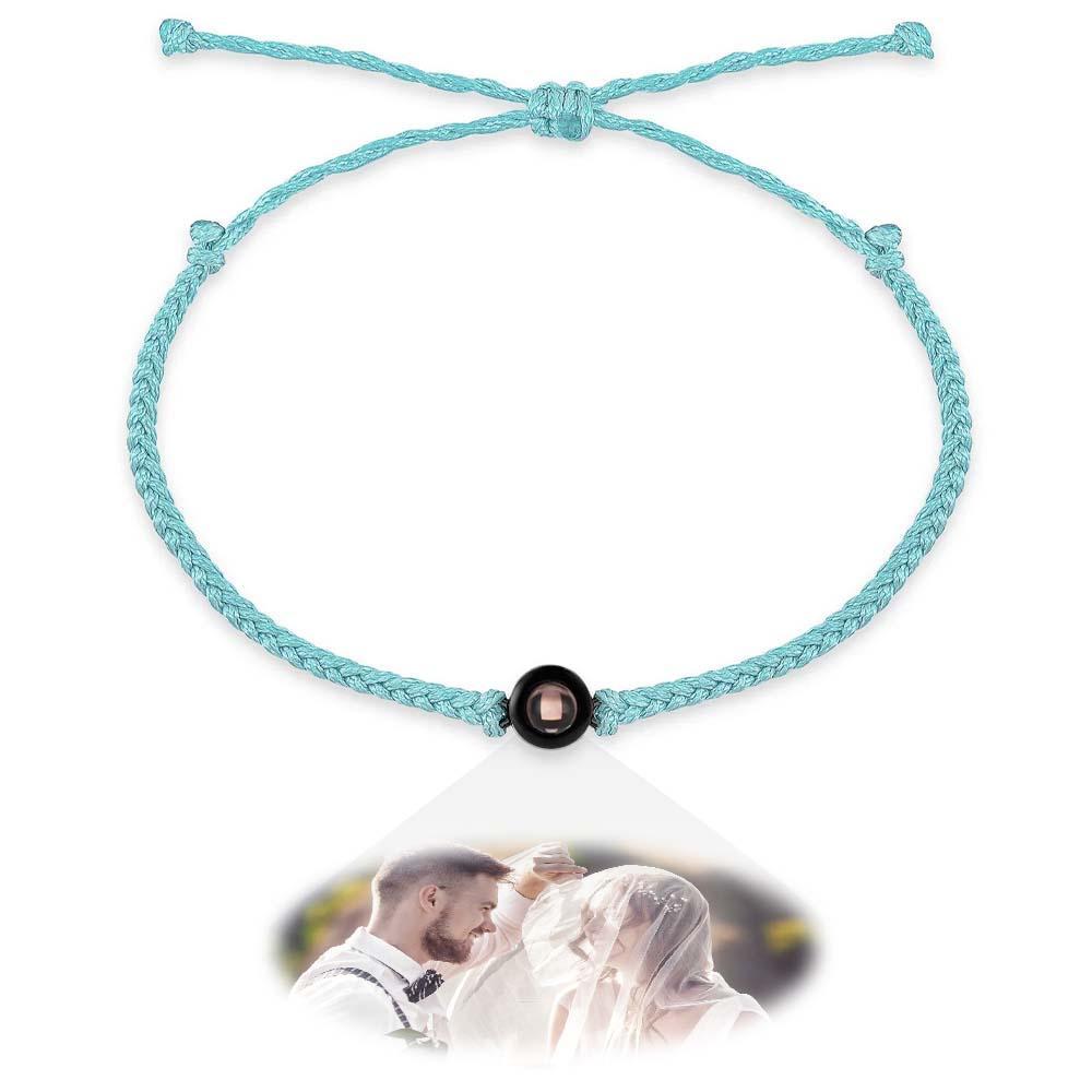 Personalisiertes Fotoprojektions-charm-armband Mit Text, Hochzeitsgeschenk, Bildprojektor, Minimalistisches Gedenk-jubiläumsgeschenk Für Ihn - soufeede