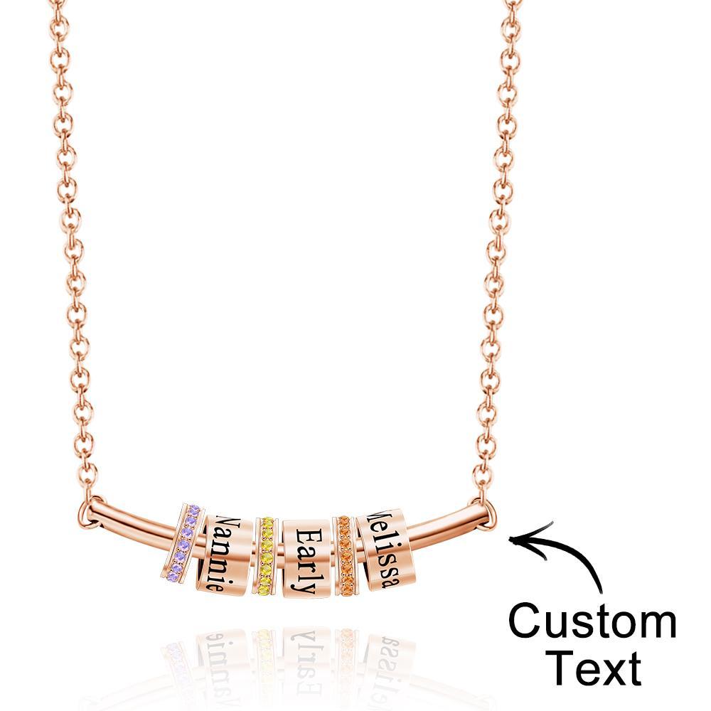 Benutzerdefinierte Gravierte Halskette Name Diamant Perlen Halskette Geschenk Für Frauen - soufeelde