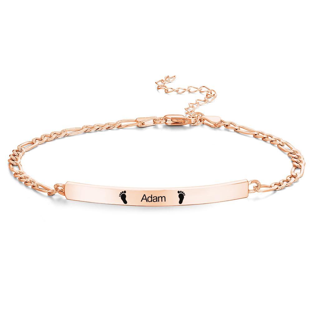 Individuell Graviertes Armband Spleißen Kette Bar Armband