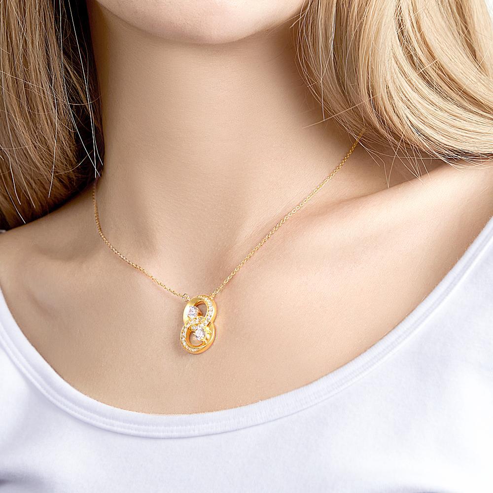 Benutzerdefinierte Gravierte Geburtsstein Halskette Symbol Anhänger Halskette Geschenk Für Frauen - soufeelde