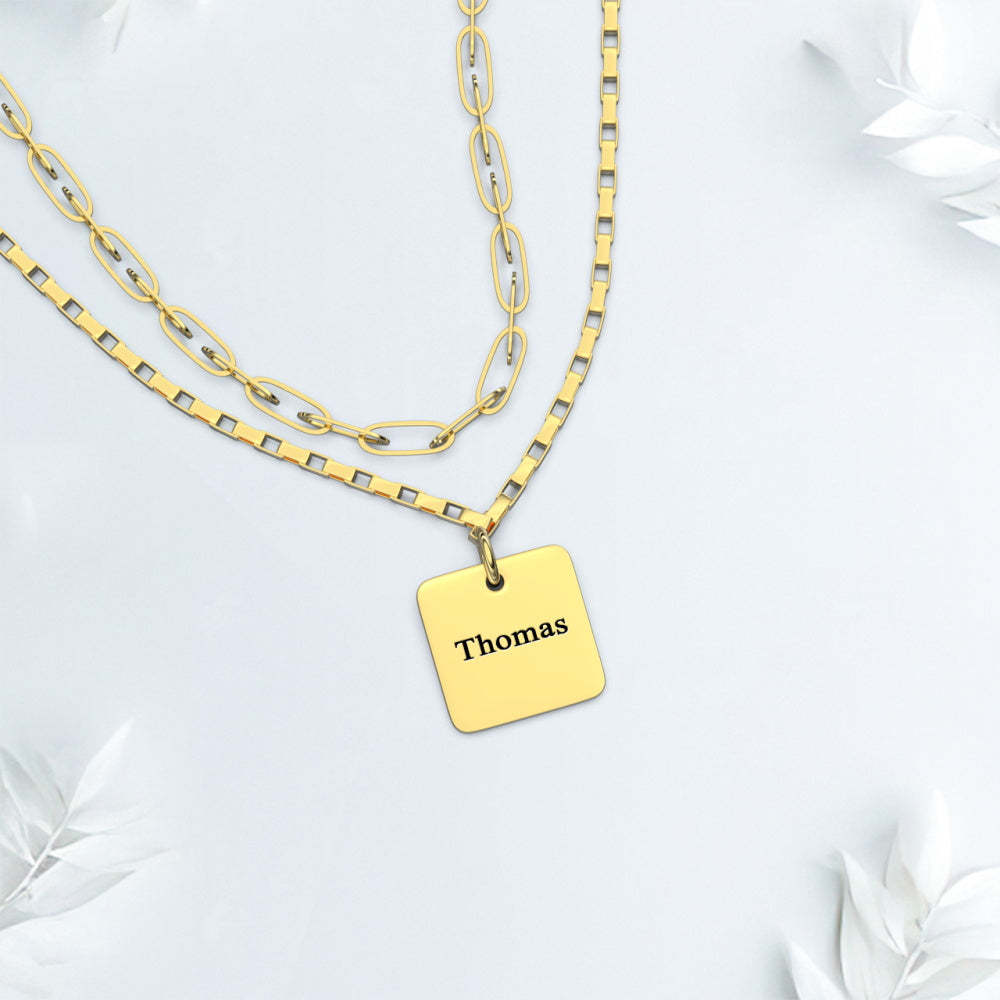 Benutzerdefinierte Gravierte Halskette Muttertagsgeschenk Personalisierte Halskette Für Mama - soufeelde