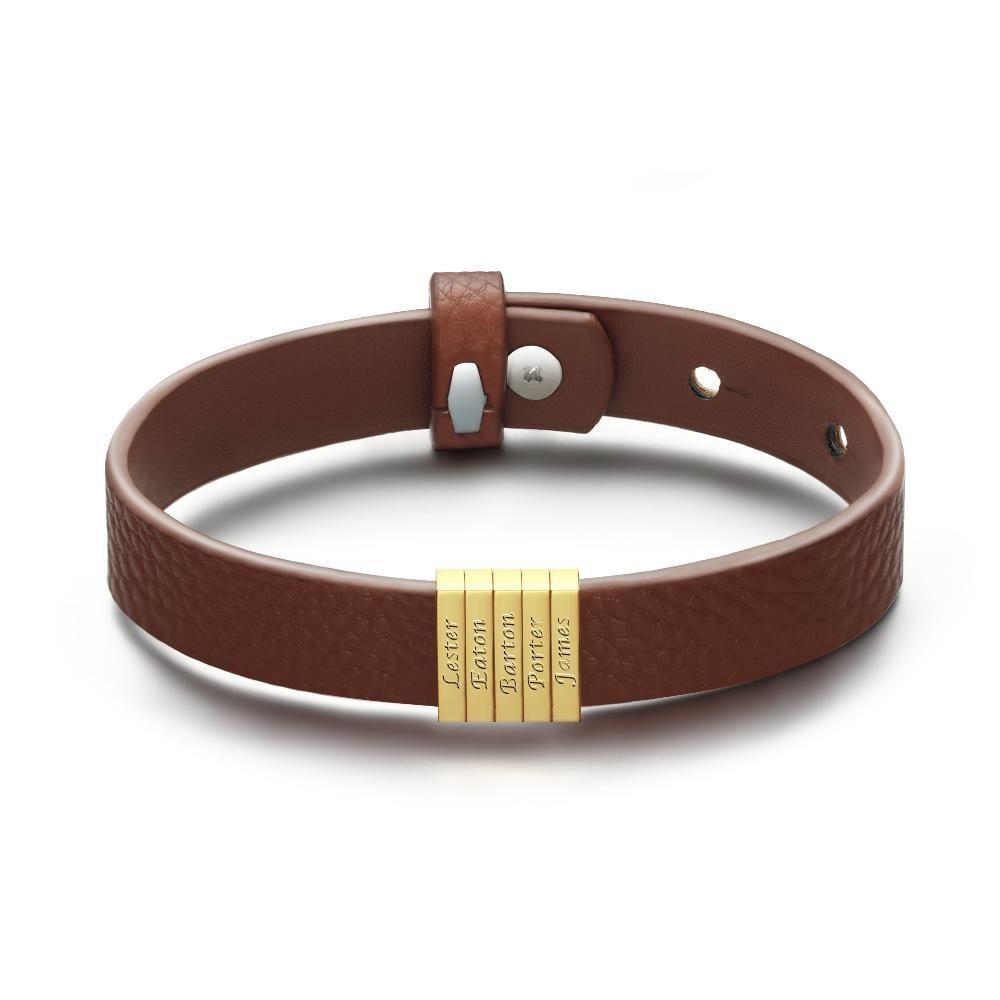 Personalisiertes Namensarmband Gold Personalisierter Name Herrenarmband Graviertes Armband Perfektes Geschenk Für Männer Am Vatertag - soufeelde