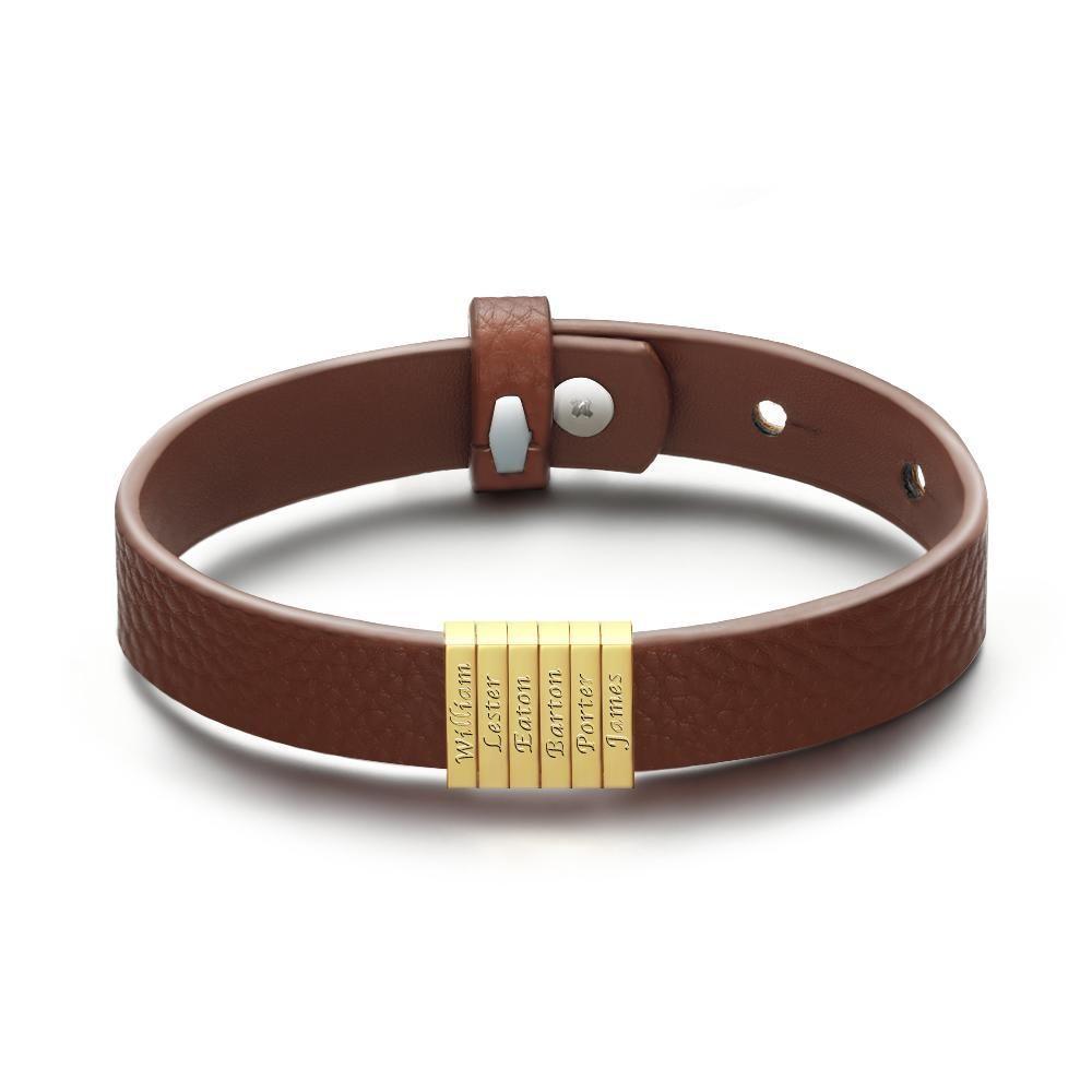 Personalisiertes Namensarmband Gold Personalisierter Name Herrenarmband Graviertes Armband Perfektes Geschenk Für Männer Am Vatertag - soufeelde