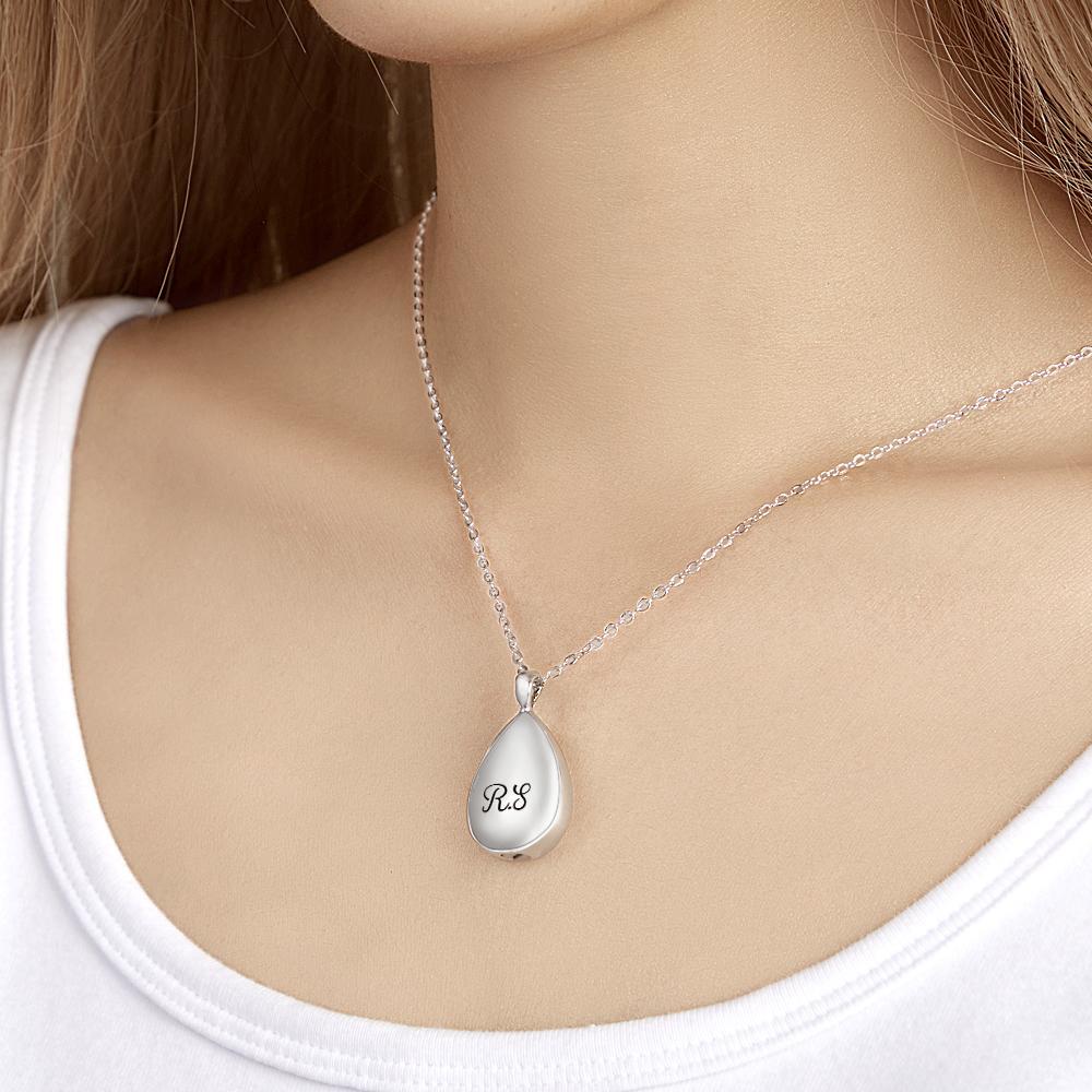 Individuell Gravierte Halskette Mit Urnenanhänger Zum Gedenken An Geschenke - soufeelde
