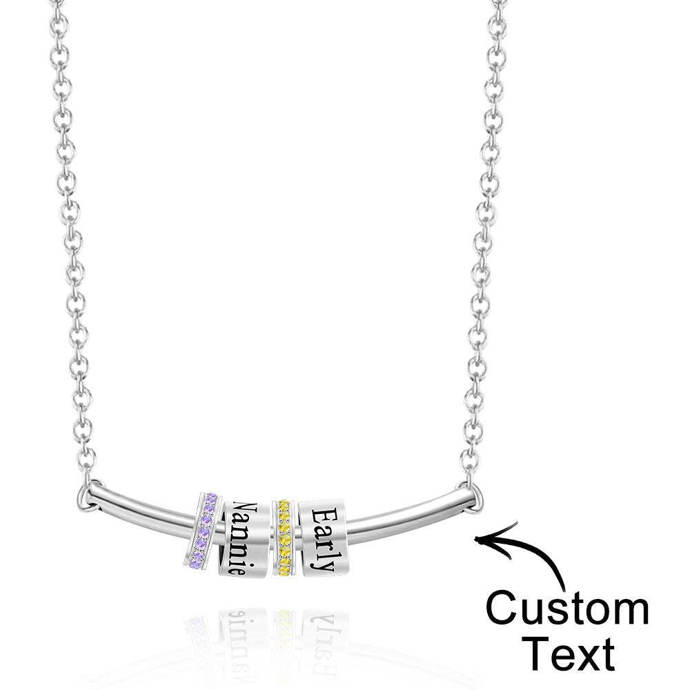 Benutzerdefinierte Gravierte Halskette Name Diamant Perlen Halskette Geschenk Für Frauen - soufeelde