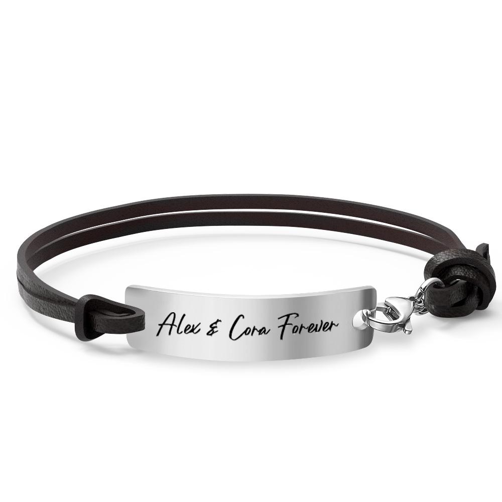 Personalisiertes Herrenarmband Mit Gravur, Datum, Koordinaten, Uhrzeit, Initiale, Freund, Paare, Namensarmband - soufeede