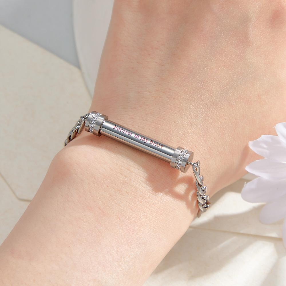 Urnen-armband Für Asche, Verstellbares Armband, Personalisiertes Asche-andenken-armband - soufeede