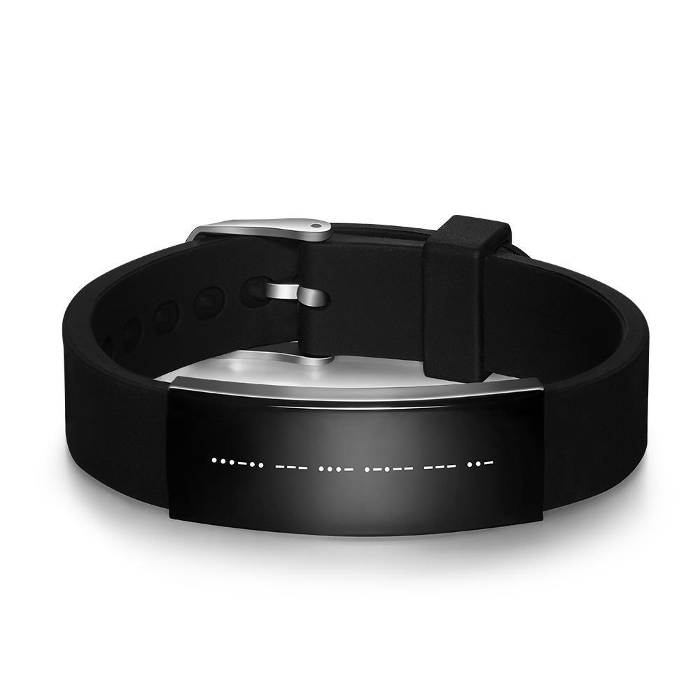 Benutzerdefiniertes Morsecode-armband-jubiläumsgeschenk Für Paare