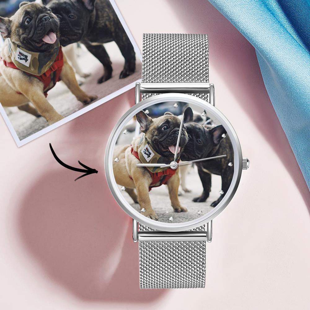 Gravierbares Damen Legierungs Armband Foto Uhren