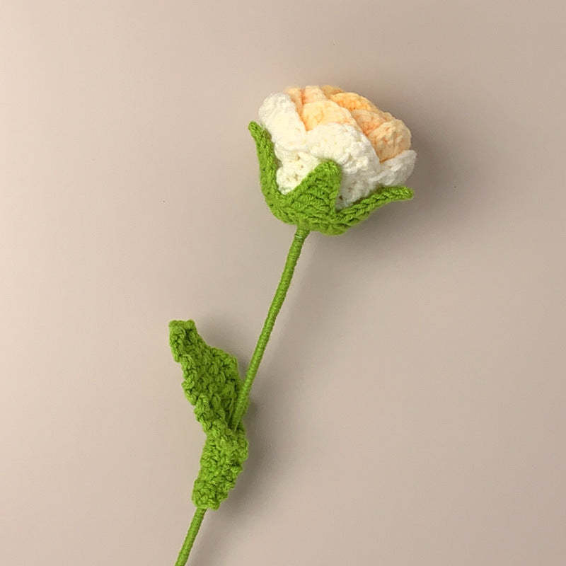 Rosen Häkeln Blume Handgemachte Gestrickte Blume Geschenk Für Liebhaber - soufeelde