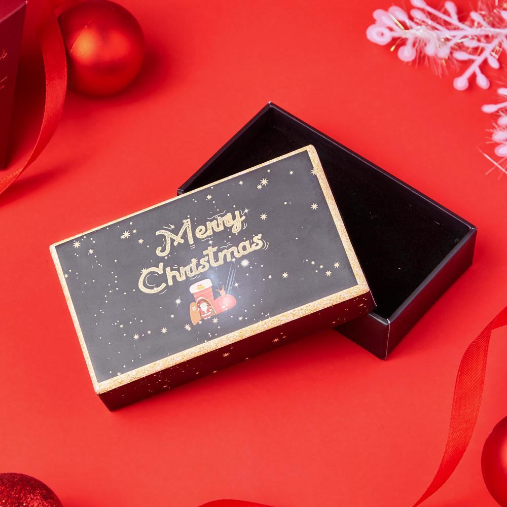 Weihnachtsschwarze Geschenkbox Schmuckschatulle Verpackung Für Geschenke