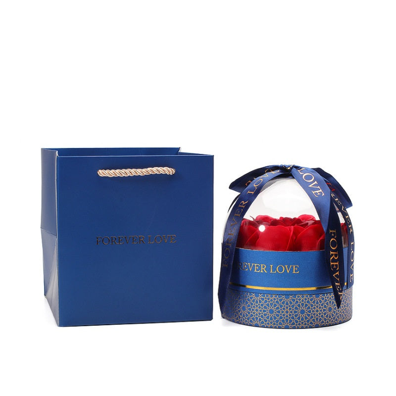 Rosen-box Seifen-blumen-box Schleifen-box Lippenstift-box Medaillon-ring-box Geschenk Für Sie - soufeelde