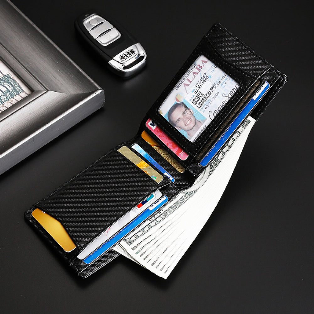 Bifold Herren Leder Brieftasche Kartenhalter Mit Geldscheinklammer Für Airtag - soufeelde