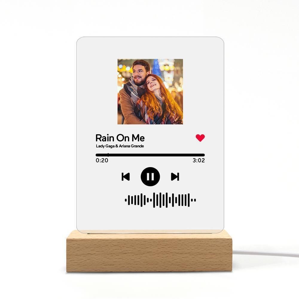 Scanbare Musik-code-plakette Schlüsselanhänger Musik Und Foto Acryl, Lied Schlüsselanhänger Weihnachtsgeschenke 2,1 Zoll * 3,4 Zoll (5,4 * 8,6 Cm)