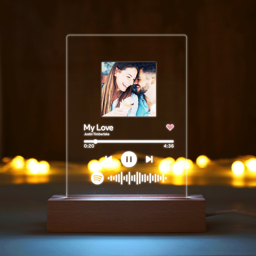 Benutzerdefinierte Spotify Plaque Scannbare Musik Spotify Glass Art