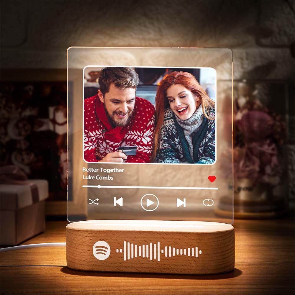 Scanbare Benutzerdefinierte Spotify-code-lampe, Acryl-musikplakette, Nachtlicht, Geschenk Für Weihnachten