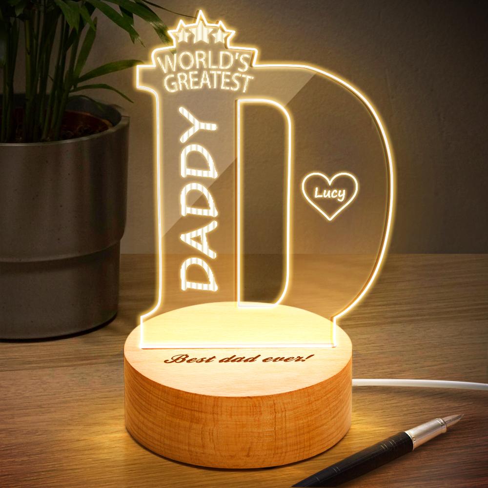 Custom Name Schlafzimmer Nachtlicht Beste Geschenke Für Vater - soufeelde