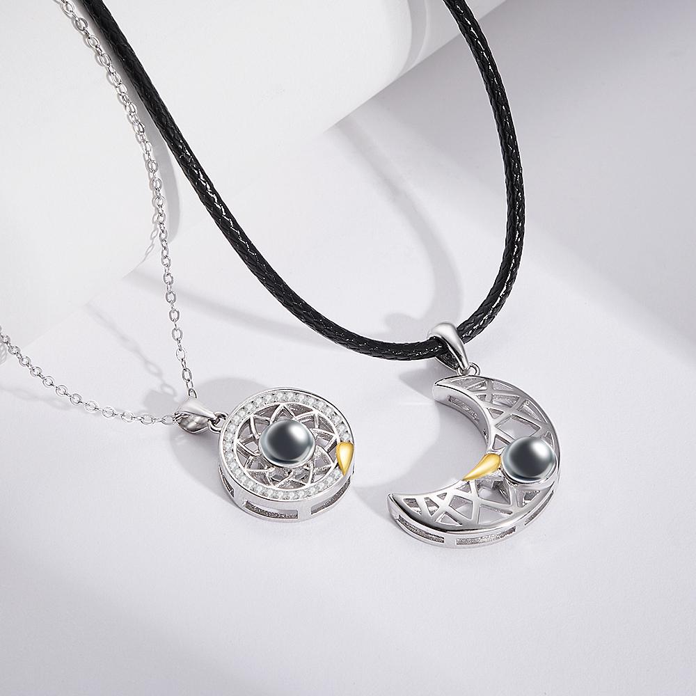 Kundenspezifische Foto-geschenk-projektions-sonne Und Mond-paar-gedenkgeschenke - soufeelde