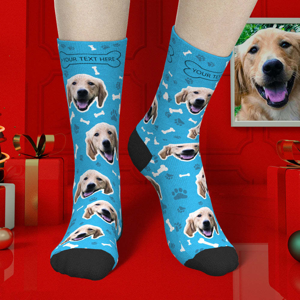 Kundenspezifische Foto Socken, Hund Gesicht Socken mit Gravur