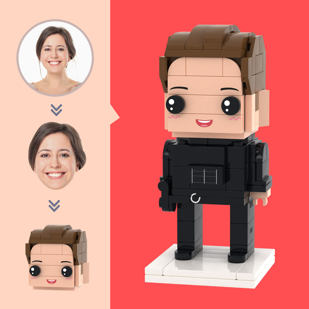 Figuras De Policía Con Cabeza Personalizada, Juguete De Bloques De Partículas Pequeñas, Regalos De Arte De Ladrillo Personalizables - soufeeles
