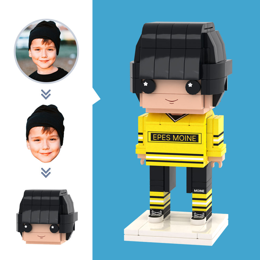 Figuras De Cajero De Cabeza Personalizadas, Juguete De Bloques De Partículas Pequeñas, Regalos De Arte De Ladrillo Personalizables - soufeeles