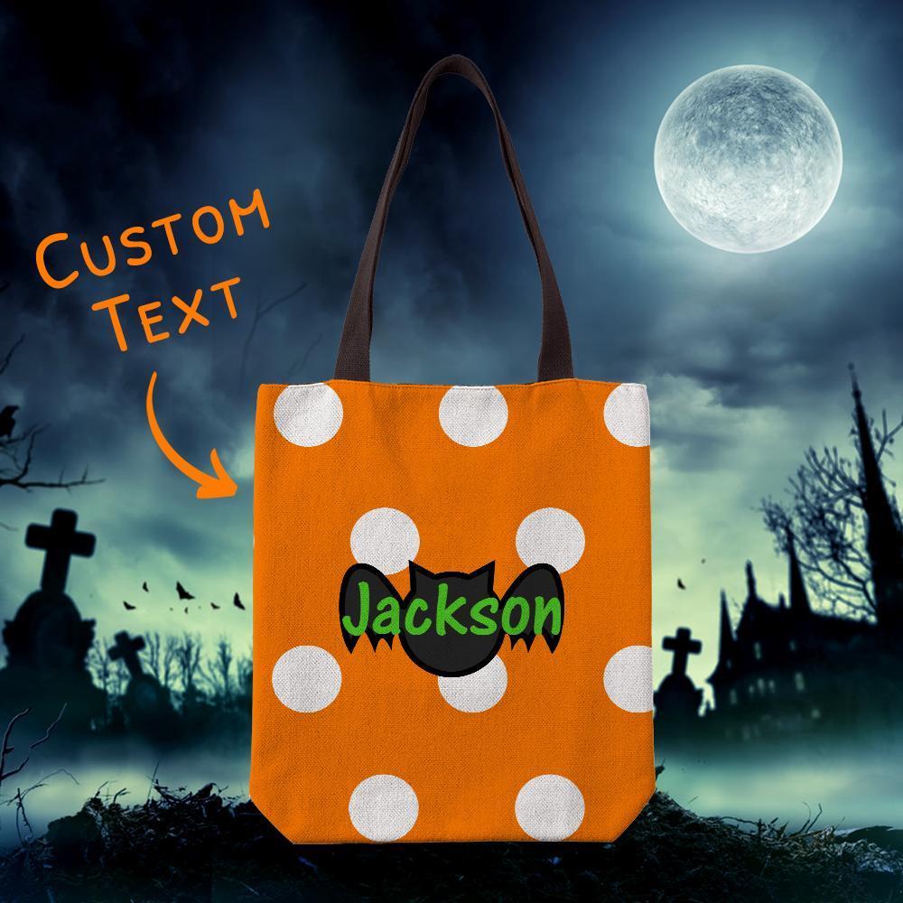 Bolsas De Lona De Texto Personalizadas Para Halloween