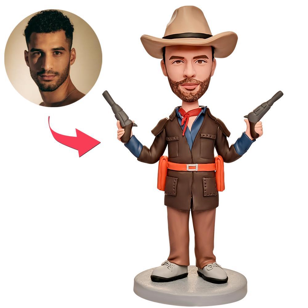 Bobblehead Personalizado De Cowboy Killer Con Texto Grabado - soufeeles