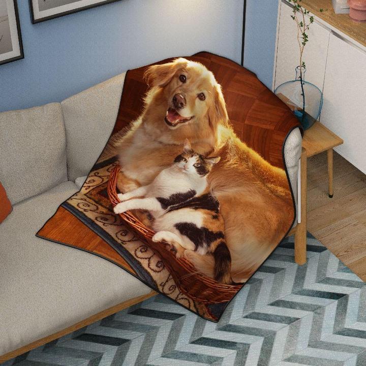 Regalo Personalizado De La Manta De La Foto Del Paño Grueso Y Suave Del Perro Para El Amante De Las Mascotas