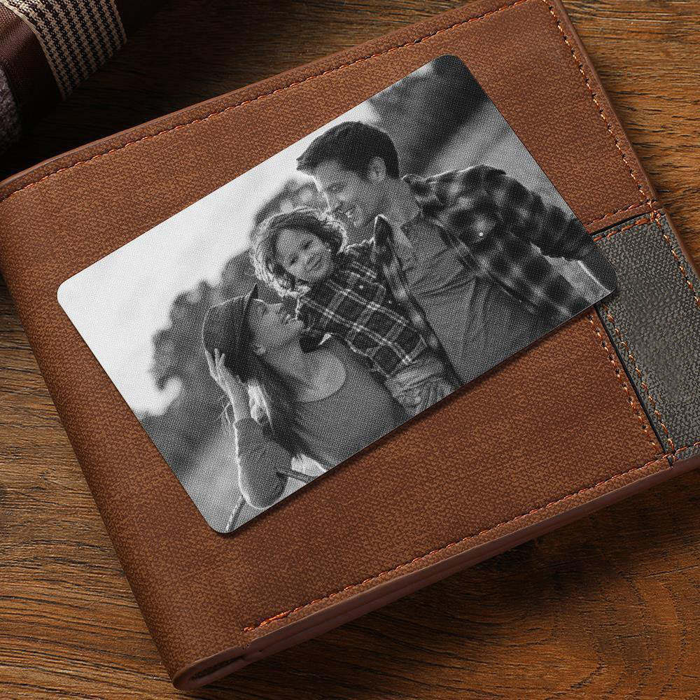 Tarjeta Personalizada para Cartera de Foto Negra