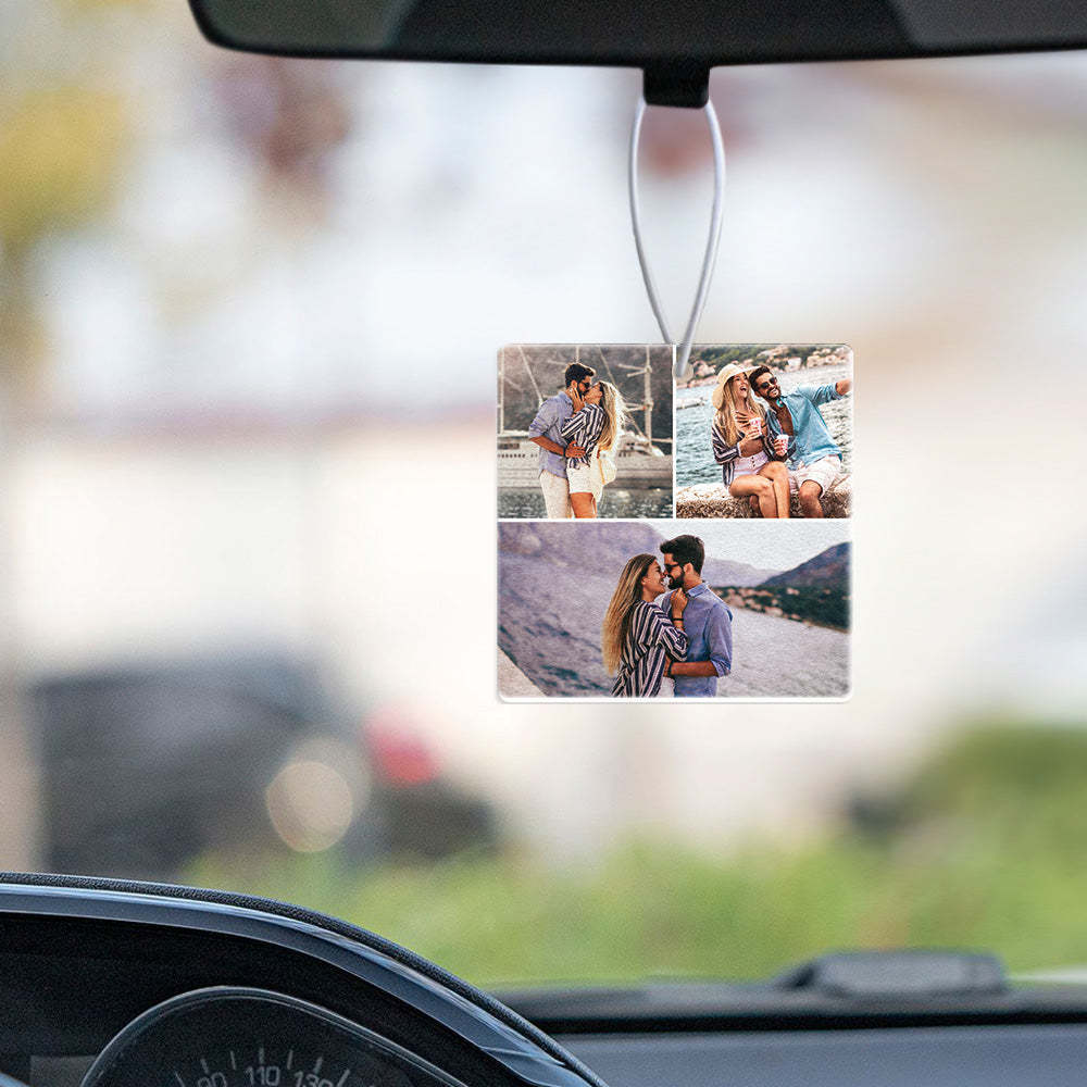 Ambientadores De Coche Personalizados Collage Foto Espejo Retrovisor Adorno Ambientador Regalo Para Hombres Mujeres Amigo - soufeeles