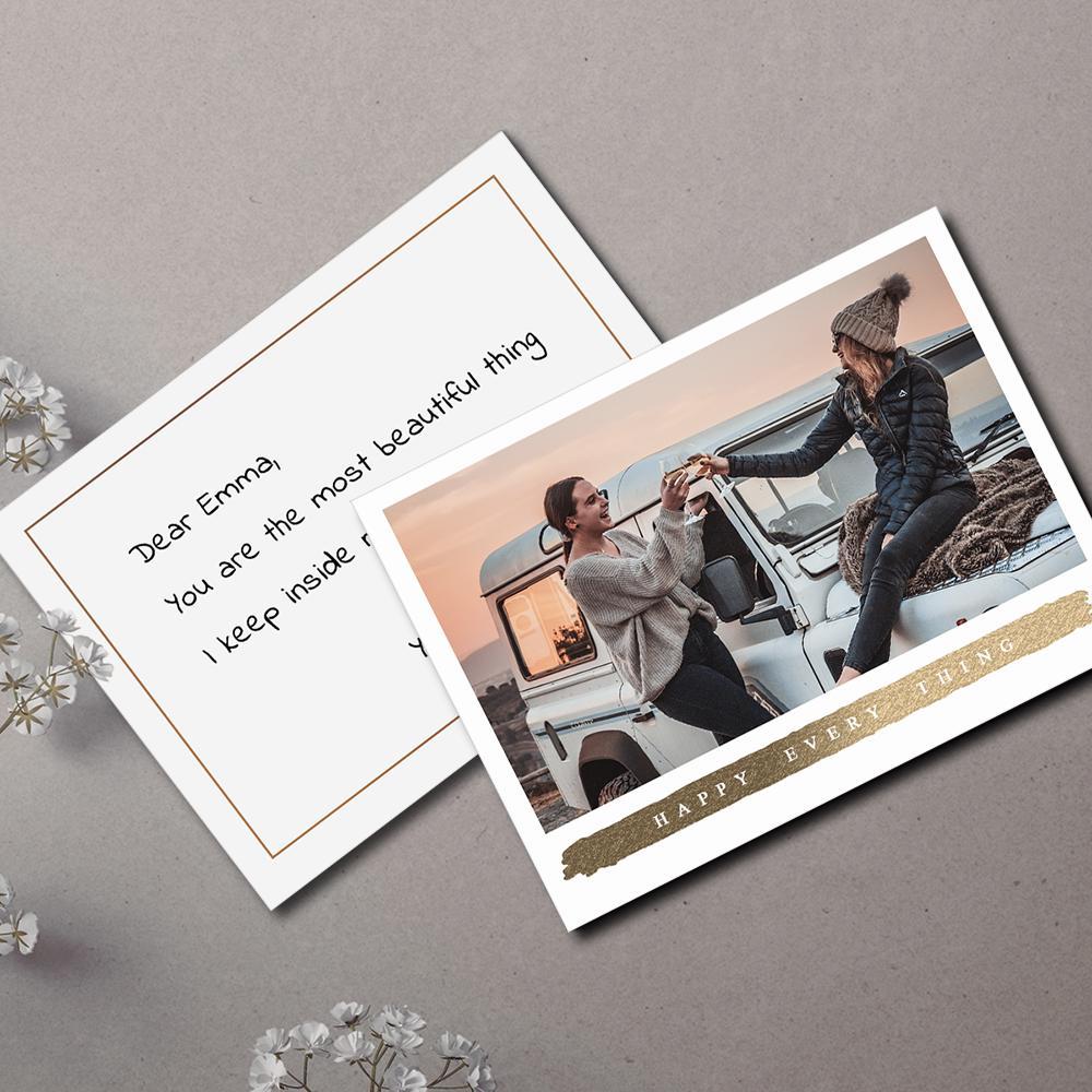 Tarjeta Conmemorativo De Personalizada Foto El  Hermoso Momento