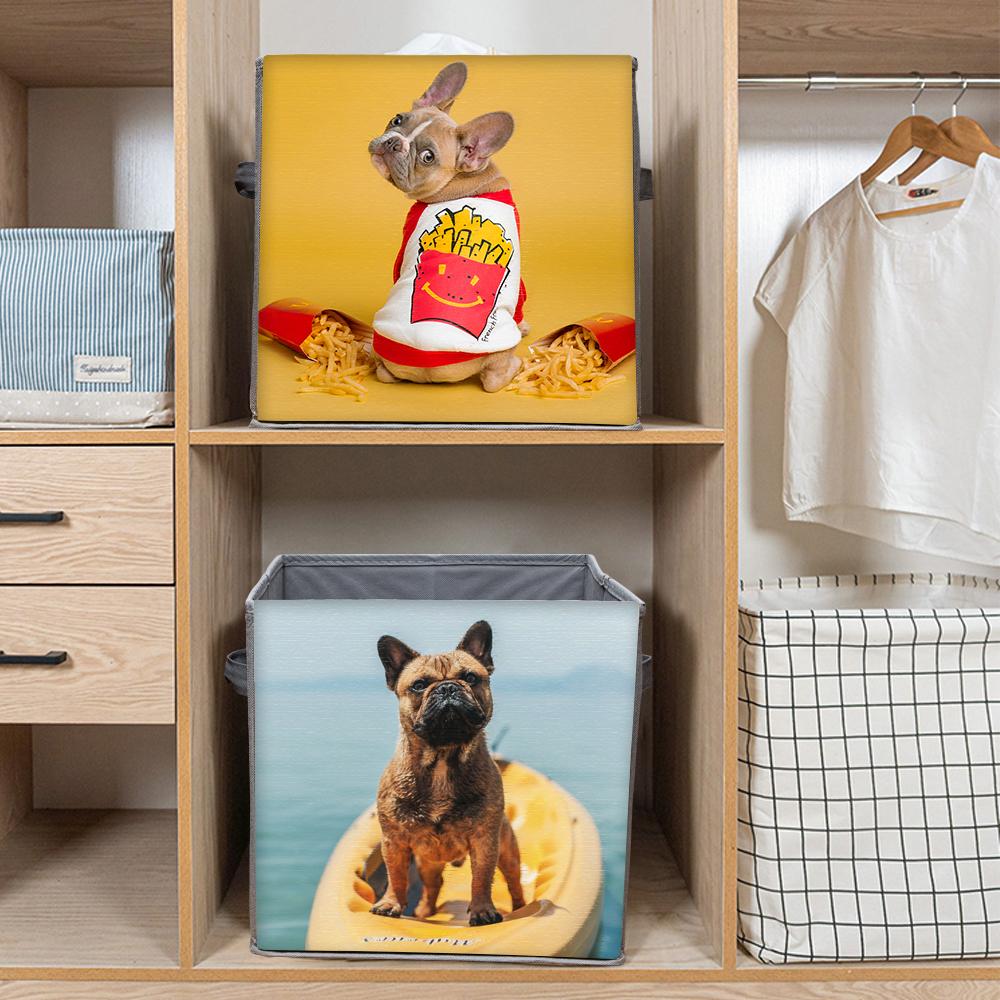 Cubos De Encargo Plegables De La Caja De La Foto Del Compartimiento De Almacenamiento Grande Del Cubo De La Tela De La Foto De Encargo