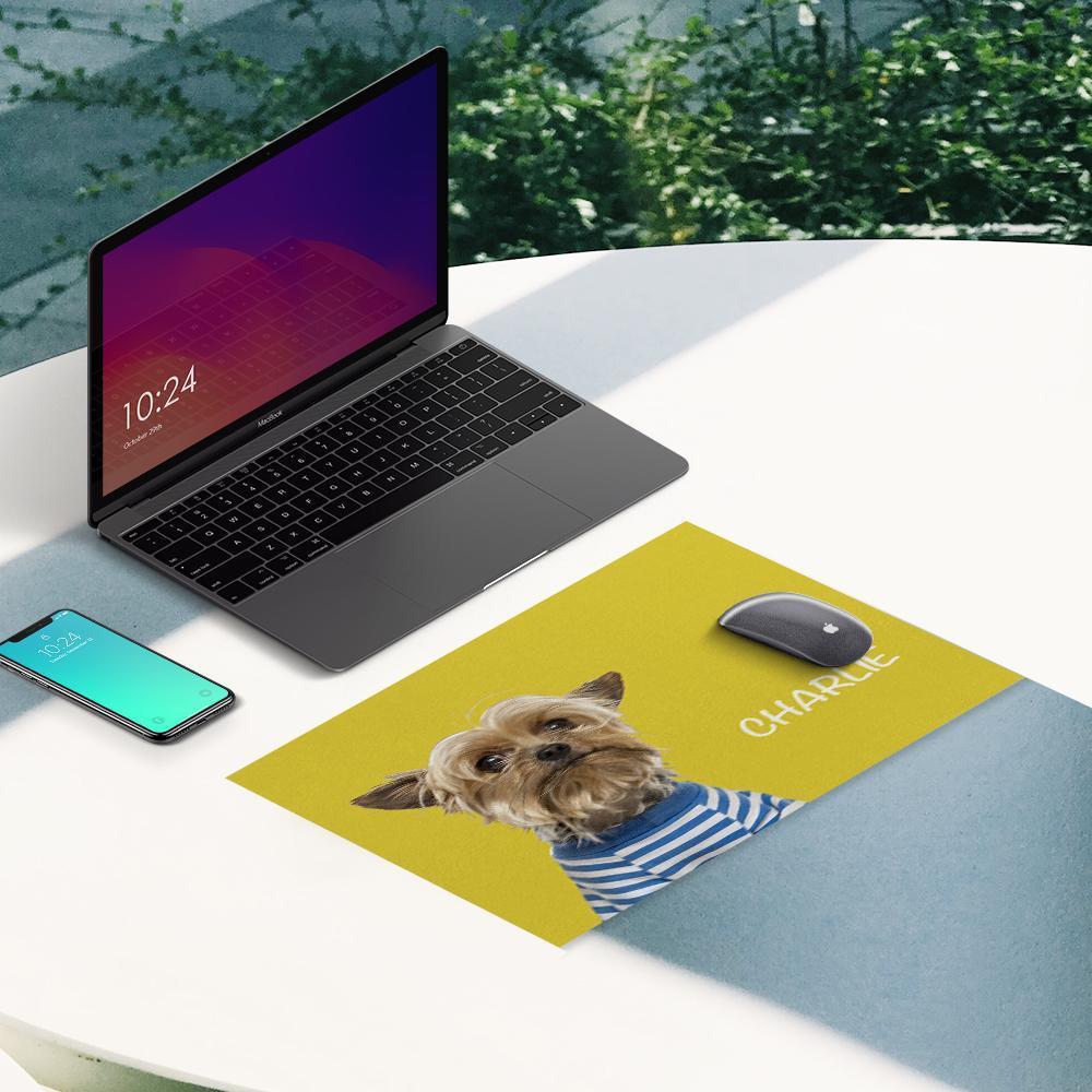 Alfombrilla De Ratón Personalizada Con Foto Para Mascotas Regalo Con Texto Personalizado
